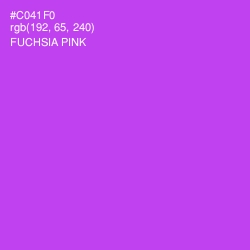 #C041F0 - Fuchsia Pink Color Image