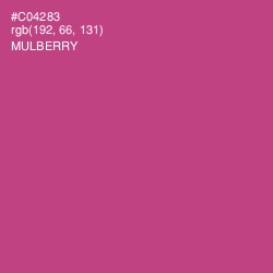 #C04283 - Mulberry Color Image