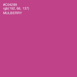 #C04289 - Mulberry Color Image