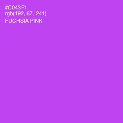 #C043F1 - Fuchsia Pink Color Image