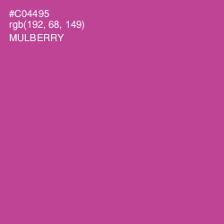 #C04495 - Mulberry Color Image