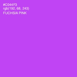 #C044F3 - Fuchsia Pink Color Image