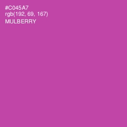 #C045A7 - Mulberry Color Image