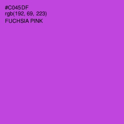 #C045DF - Fuchsia Pink Color Image