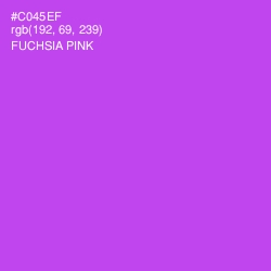 #C045EF - Fuchsia Pink Color Image