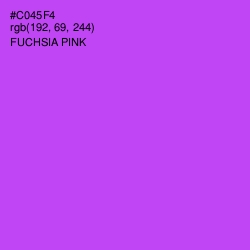 #C045F4 - Fuchsia Pink Color Image