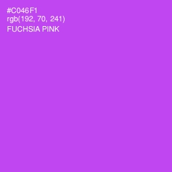 #C046F1 - Fuchsia Pink Color Image