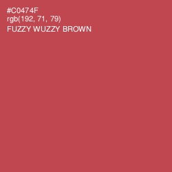 #C0474F - Fuzzy Wuzzy Brown Color Image