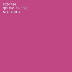 #C04784 - Mulberry Color Image
