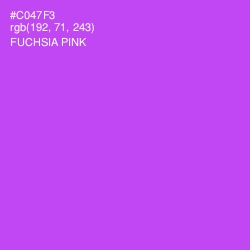 #C047F3 - Fuchsia Pink Color Image