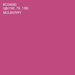 #C04980 - Mulberry Color Image