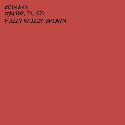 #C04A43 - Fuzzy Wuzzy Brown Color Image