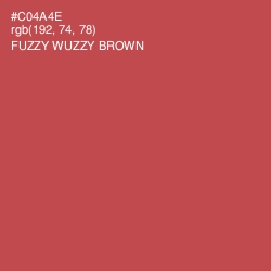#C04A4E - Fuzzy Wuzzy Brown Color Image