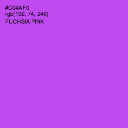 #C04AF0 - Fuchsia Pink Color Image