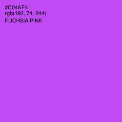 #C04AF4 - Fuchsia Pink Color Image