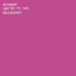 #C04B8F - Mulberry Color Image