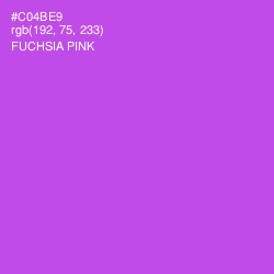 #C04BE9 - Fuchsia Pink Color Image