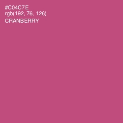 #C04C7E - Cranberry Color Image