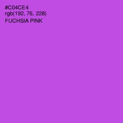 #C04CE4 - Fuchsia Pink Color Image