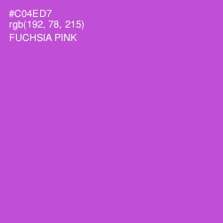 #C04ED7 - Fuchsia Pink Color Image