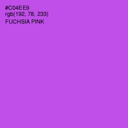#C04EE9 - Fuchsia Pink Color Image
