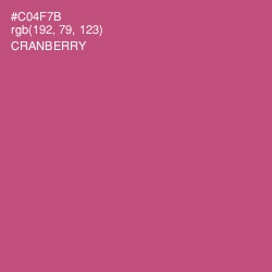 #C04F7B - Cranberry Color Image