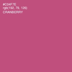 #C04F7E - Cranberry Color Image