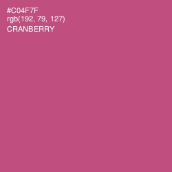 #C04F7F - Cranberry Color Image