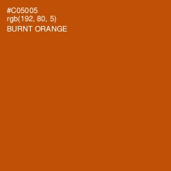 #C05005 - Burnt Orange Color Image