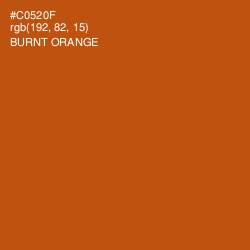 #C0520F - Burnt Orange Color Image