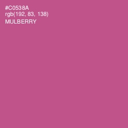 #C0538A - Mulberry Color Image