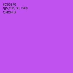 #C053F0 - Orchid Color Image