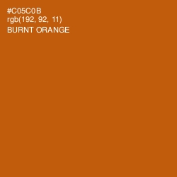 #C05C0B - Burnt Orange Color Image