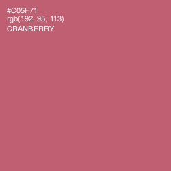 #C05F71 - Cranberry Color Image