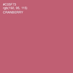 #C05F73 - Cranberry Color Image