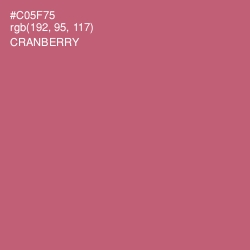 #C05F75 - Cranberry Color Image