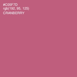 #C05F7D - Cranberry Color Image