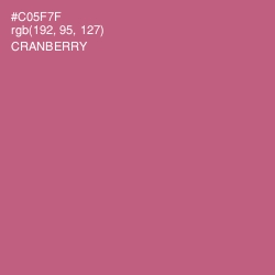 #C05F7F - Cranberry Color Image