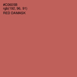 #C0605B - Red Damask Color Image