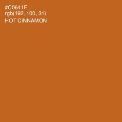 #C0641F - Hot Cinnamon Color Image