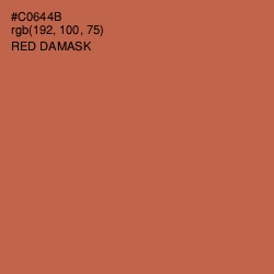 #C0644B - Red Damask Color Image