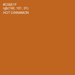 #C0651F - Hot Cinnamon Color Image