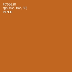 #C06620 - Piper Color Image