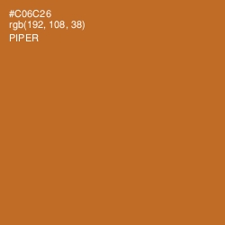 #C06C26 - Piper Color Image