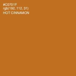 #C0701F - Hot Cinnamon Color Image