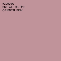 #C0929A - Oriental Pink Color Image