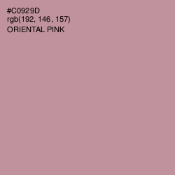 #C0929D - Oriental Pink Color Image