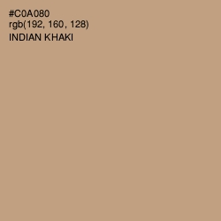 #C0A080 - Indian Khaki Color Image