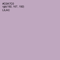 #C0A7C0 - Lilac Color Image
