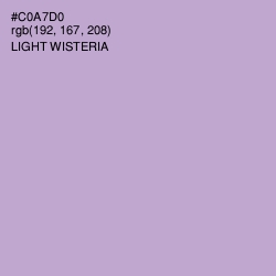 #C0A7D0 - Light Wisteria Color Image